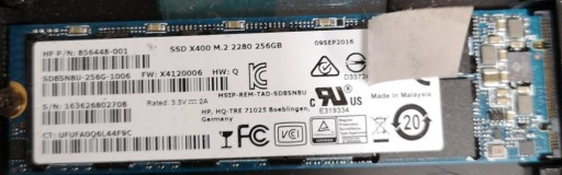 Zdjęcie oferty: SunDisk SSD X400 M.2 2280 256GB SATA III