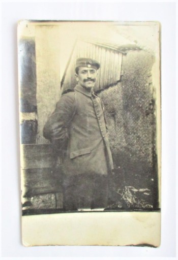 Zdjęcie oferty:  Fotka wojaka z I wojny - stempel poczty polowej