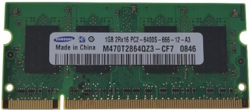 Zdjęcie oferty: Pamięć RAM DDR2 1GB Samsung M470T2864DZ3 SO-DIMM