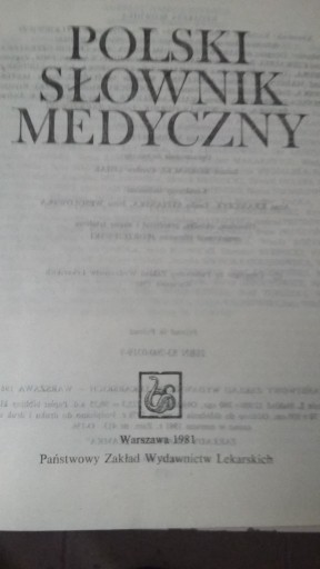 Zdjęcie oferty: Polski Słownik Medyczny Komitet Naukowy