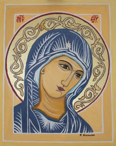 Zdjęcie oferty: obraz olejny Matka Boża ikona Maryja Matka Boska