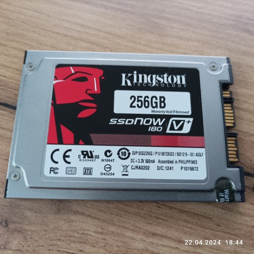 Zdjęcie oferty: Dysk SSD 256GB Kingston SSDNow V-Series V+  1.8 