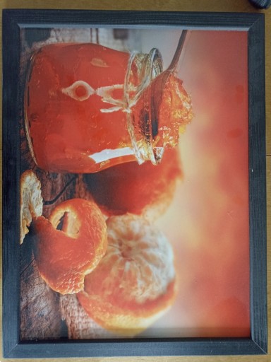 Zdjęcie oferty: Plakat obraz pomarańcza 43x33 Rama drewno