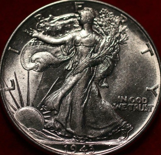 Zdjęcie oferty: 50 cent Half Dollar 1943 Walking Liberty -mennicza