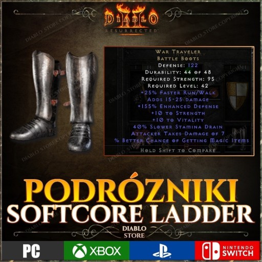 Zdjęcie oferty: Diablo 2 Resurrected LADDER Podróżniki WarTraveler