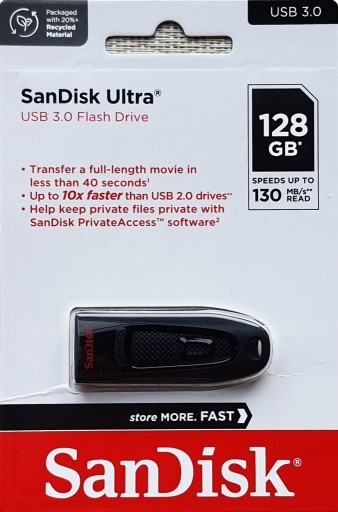 Zdjęcie oferty: Pendrive Sandisk ULTRA 128GB USB 3.0 FLASH DRIVE