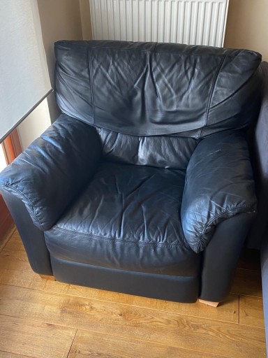 Zdjęcie oferty: Fotel skórzany czarny