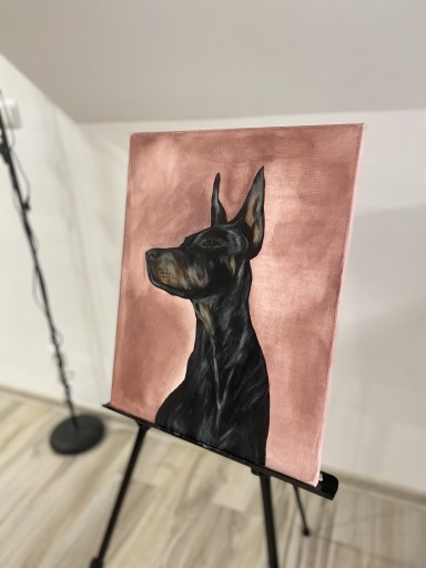 Zdjęcie oferty: Obraz na płótnie Doberman