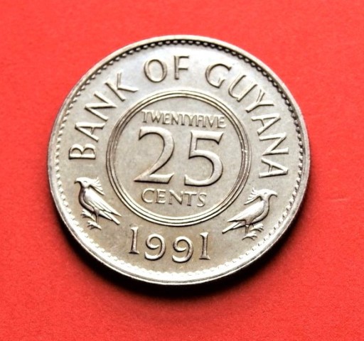 Zdjęcie oferty: 25  Centów  1991 r  -   Gujana  stan!