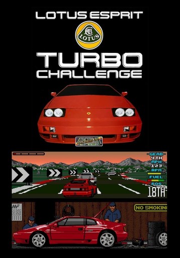 Zdjęcie oferty: Amiga Commodore - Lotus Espirit - klasyka gier pixel art plakat 30x45cm