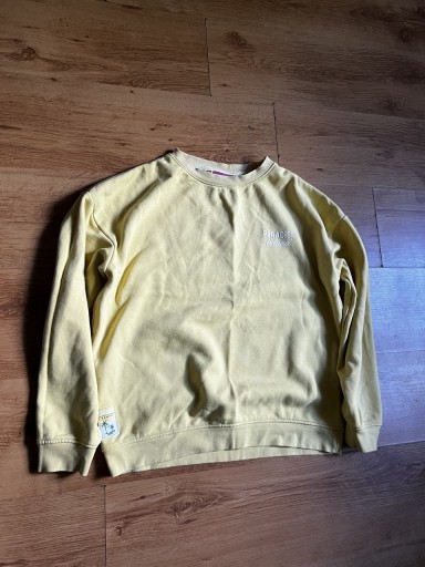 Zdjęcie oferty: Tanio! Żółta bluzka Coaltion M – długi rękaw, grafika z tyłu, bdb stan