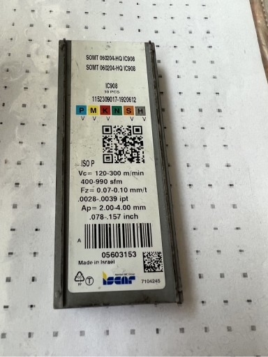 Zdjęcie oferty: PŁYTKI SOMT 060204-HQ IC908 ISCAR