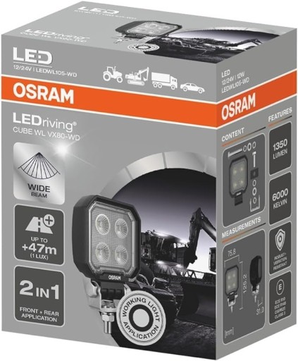 Zdjęcie oferty: Dodatkowe oświetlenie 12V Osram Quad, koparka,