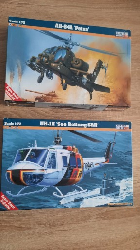 Zdjęcie oferty: 2 modele śmigłowców do sklejania AH-64A Peten ,UH-1H SeeRettungSAR