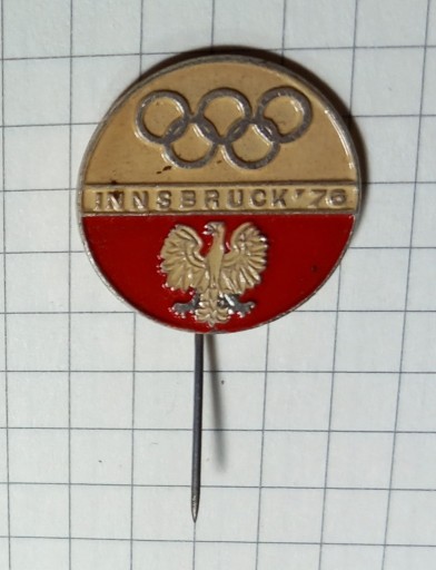 Zdjęcie oferty: Olimpiada 1976 Innsbruck przypinka, wpinka okrągła