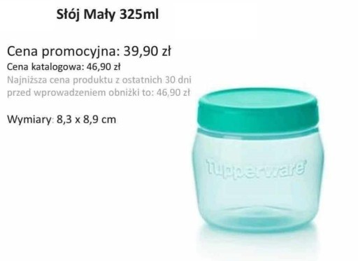 Zdjęcie oferty: Tupperware słój mały 325ml