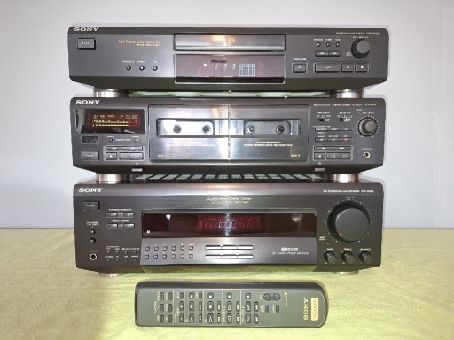 Zdjęcie oferty: SONY STR-DE215 + TC-WE405 + CDP-XE220 + PILOT 