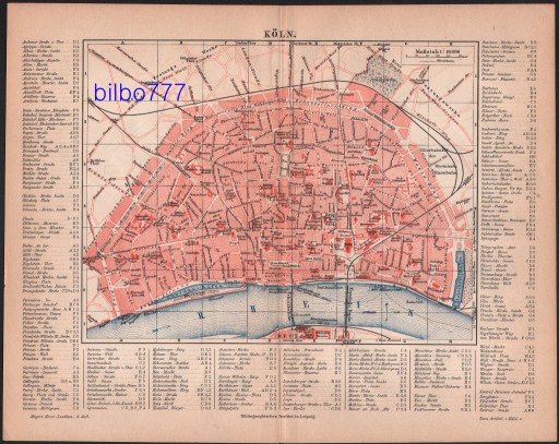 Zdjęcie oferty: KOLONIA stary plan miasta z 1888 roku