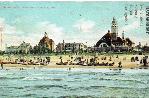 Zdjęcie oferty: Swinemunde Świnoujście plaża lata 20-te kolor