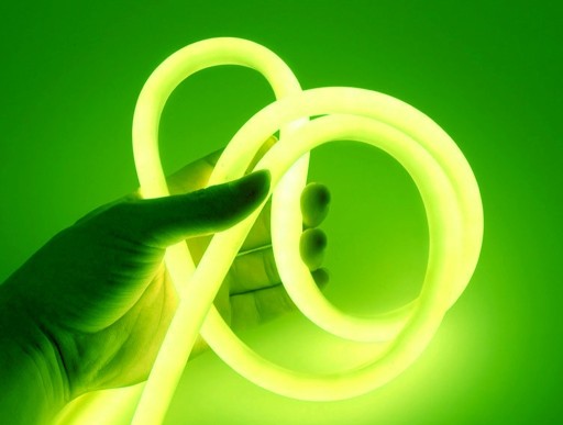 Zdjęcie oferty: Taśma Neon Flex LED 360° Kolor zielony 1M