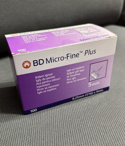 Zdjęcie oferty: BD Micro-Fine Plus 0,25mm 31G x 5mm 100 szt igły