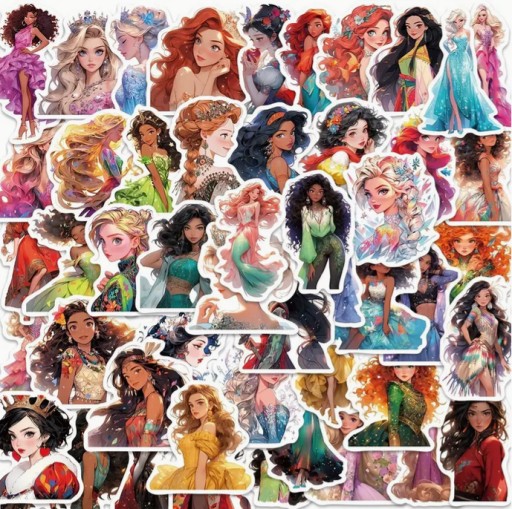 Zdjęcie oferty: Zestaw naklejek Disney księżniczki 50 sztuk
