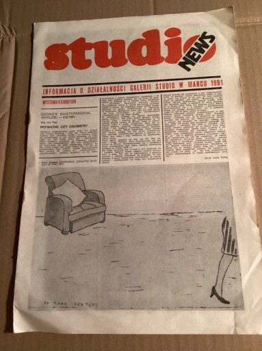 Zdjęcie oferty: „STUDIO NEWS” - biuletyn info z 1981 r.