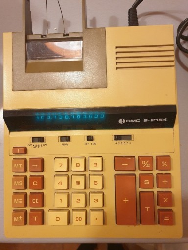 Zdjęcie oferty: Kolekcjonerski kalkulator drukujący BMC S-2154