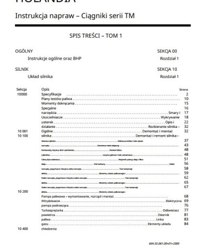 Zdjęcie oferty: Instrukcja napraw New Holland TM 150, 165, 165T