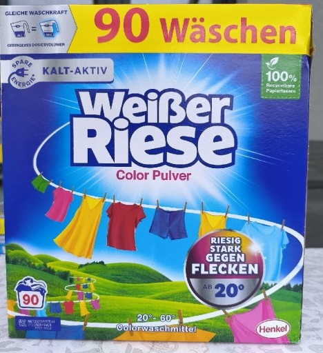Zdjęcie oferty: Proszek do prania Weiser Riese Color 90prań z De