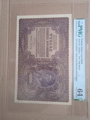 Zdjęcie oferty: BANKNOT 1000 MAREK 1919