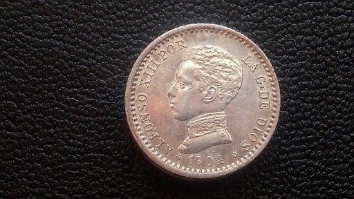 Zdjęcie oferty: A02 Hiszpania 50 centimos 1904 Alfonso XIII