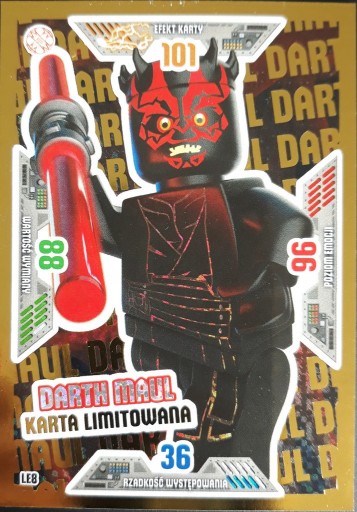 Zdjęcie oferty: LEGO Star Wars karta LE8 Darth Maul