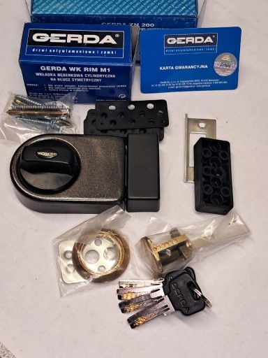 Zdjęcie oferty: Zamek wierzchni  GERDA ZN200 50/60mm kolor grafitowy z wkładką bębenkową 