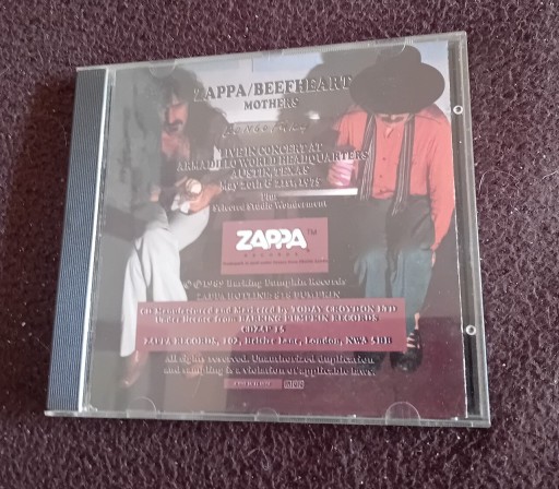 Zdjęcie oferty: CD - Zappa/Beefheart "Bongo Fury" 1989