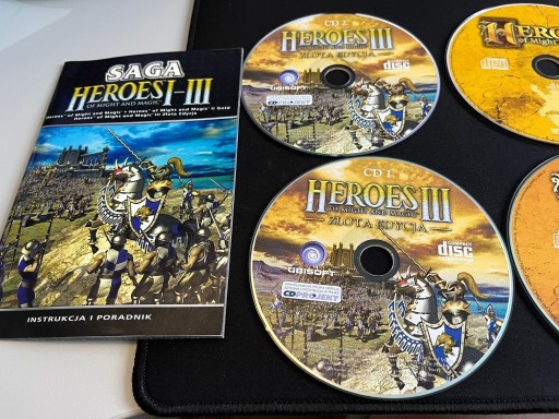 Zdjęcie oferty: HEROES OF MIGHT AND MAGIC I II III ZŁOTA EDYCJA DODATKI PL STAN IDEALNY