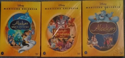 Zdjęcie oferty: Aladyn Disneya. Komplet 3 części.DVD. Nowe w folii
