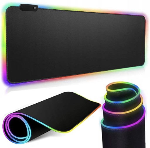 Zdjęcie oferty: DUŻA GAMINGOWA PODKŁADKA POD MYSZKĘ RGB 60cmx30cm