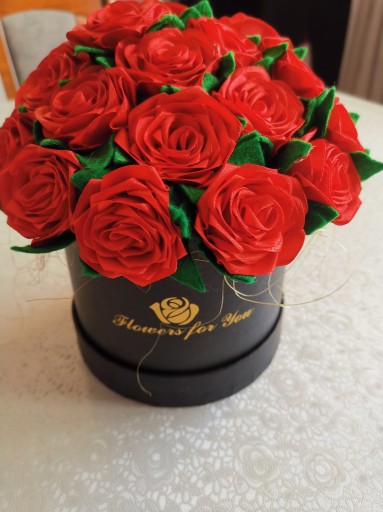 Zdjęcie oferty: HANDMADE Bukiet róż FLOWER BOX WALENTYKI DZIEŃ KOB
