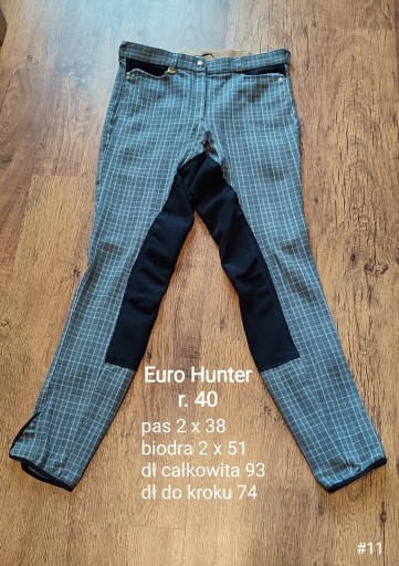 Zdjęcie oferty: Bryczesy Euro Hunter - r. 40 pas 76 cm, pełny lej 