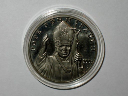 Zdjęcie oferty: 10 dollars 2001 Liberia Jan Paweł II