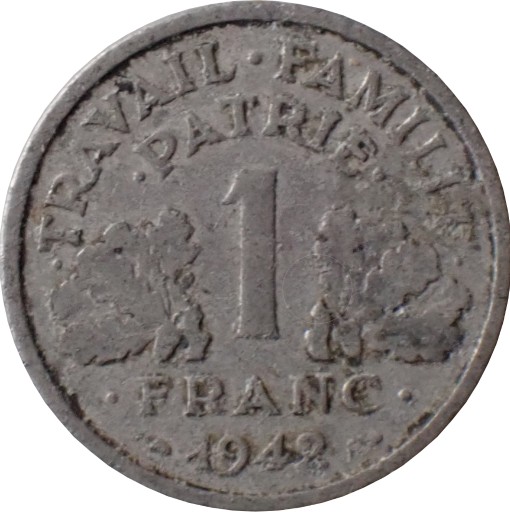 Zdjęcie oferty: Francja 1 frank z 1942 roku - OBEJRZYJ MOJĄ OFERTĘ