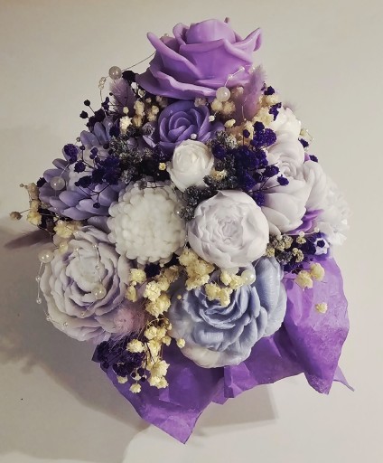 Zdjęcie oferty: Flower box kwiaty mydlane prezent upominek lawenda