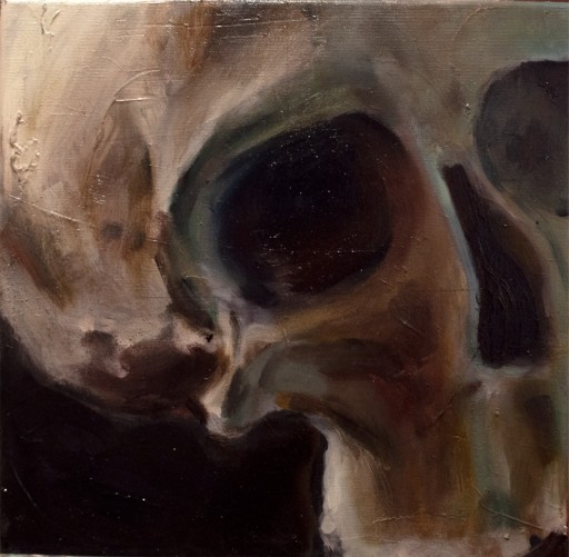 Zdjęcie oferty: autorski obraz olejny - "czaszka"
