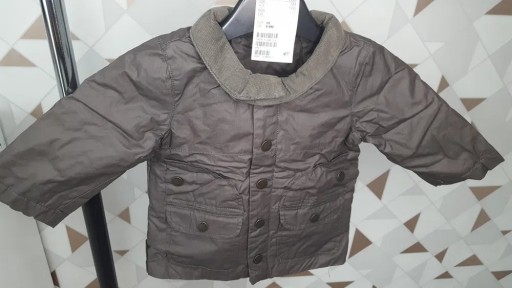 Zdjęcie oferty: Kurtka 68 podszewka kratka 4-6 m khaki z kołnierz