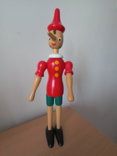 Zdjęcie oferty: Pinokio, drewniana figurka, 30 cm