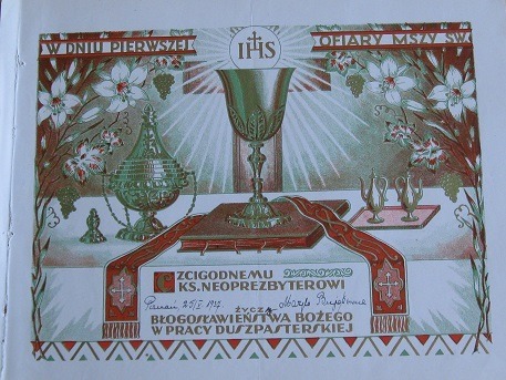 Zdjęcie oferty: Stary telegram z okazji święceń kapłańskich.1937