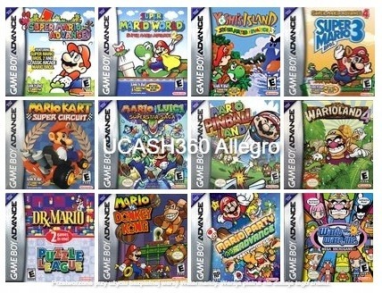 Zdjęcie oferty: Zestaw 12 Gier Game Boy Advance Mario Wario Yoshi