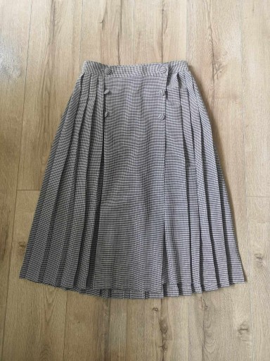 Zdjęcie oferty: Midi spódnica w kratkę plisowana boho retro