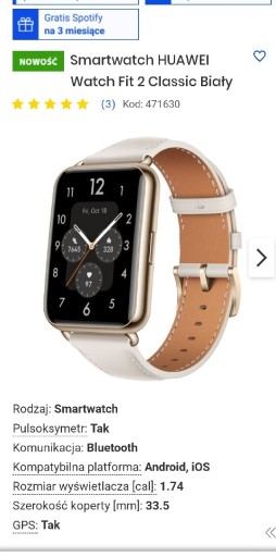 Zdjęcie oferty: Pasek do smartwatch HUAWEI zegarki 